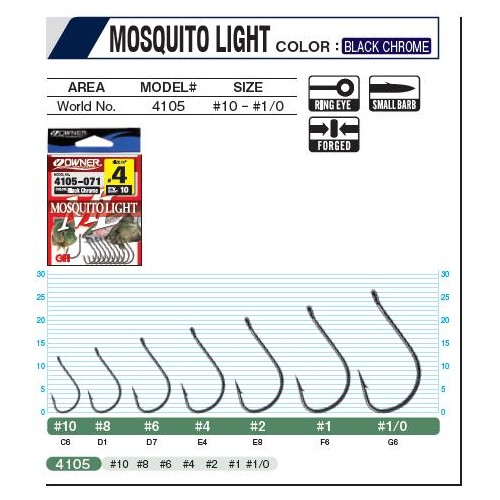 SIA LAMBI - Owner Mosquito Light 4105 - Owner Hooks Mosquito